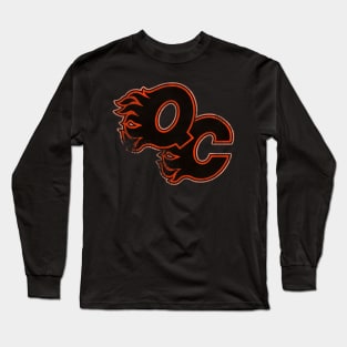 Defunct Quad City Flames Hockey Team Long Sleeve T-Shirt